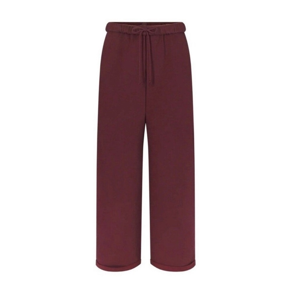 SKIMS Cotton Fleece Classic Straight Leg Sweatpants | Size Large